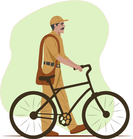 Free Post Man  Illustration