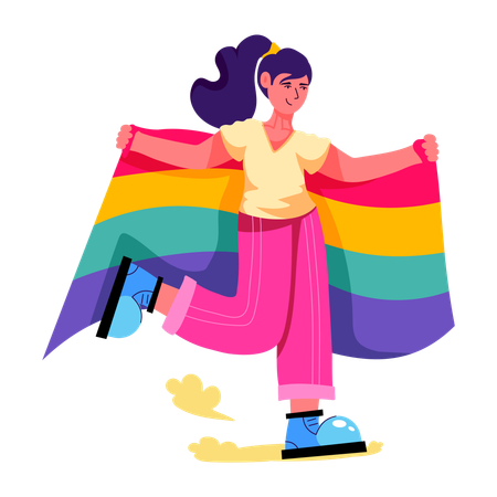 Free Pride Day  Illustration