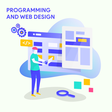 Free Programming And We Design  Illustration