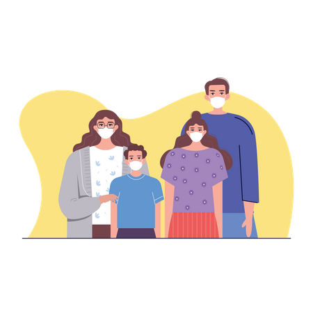 Free Protect your family during corona  Illustration