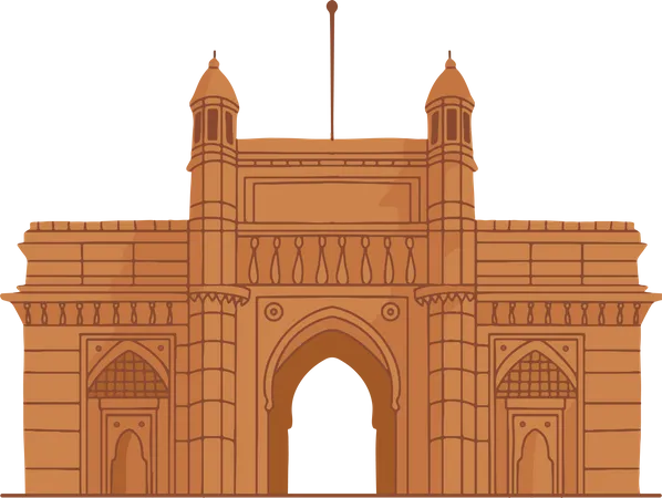Free Puerta de entrada de la india  Ilustración