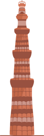 Free Qutub Minar  Illustration