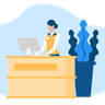 receptionist illustration free download