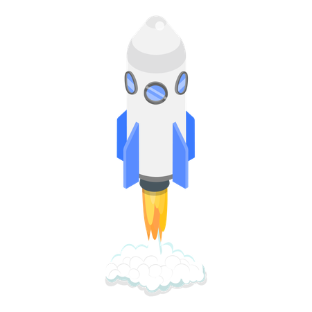 Free Rocket launching  Illustration