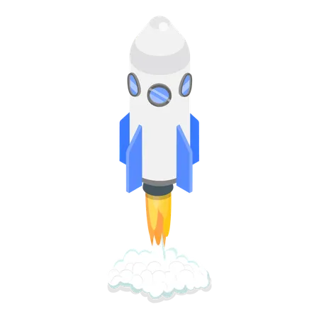 Free Rocket launching  Illustration