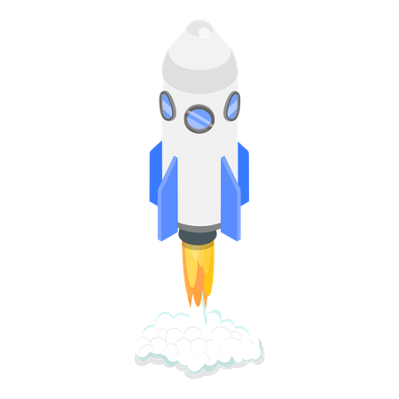 Free Rocket launching  Illustration