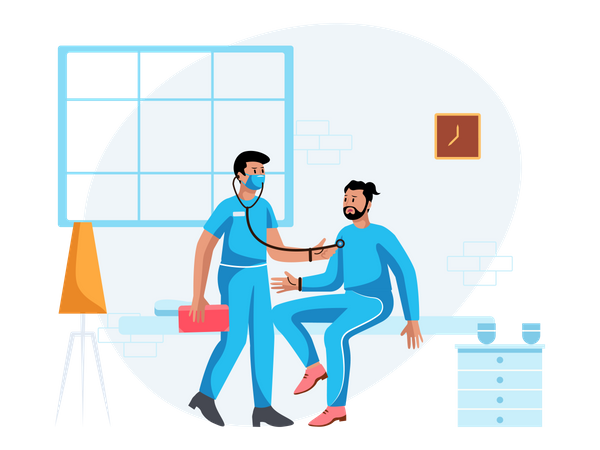 Free Routine health checkup  イラスト