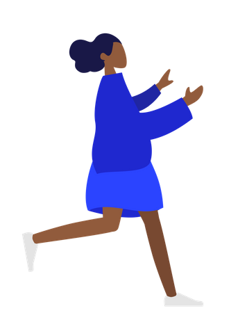 Free Running girl  Illustration