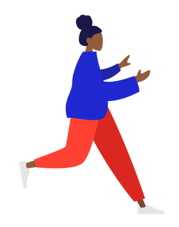 Free Running lady  Illustration