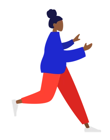 Free Running lady  Illustration