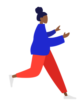 Free Running lady  Illustration