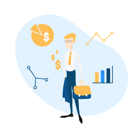 Free Salesperson analysis of sales overview  일러스트레이션