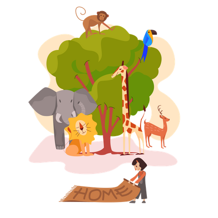 Free Save the animals  Illustration