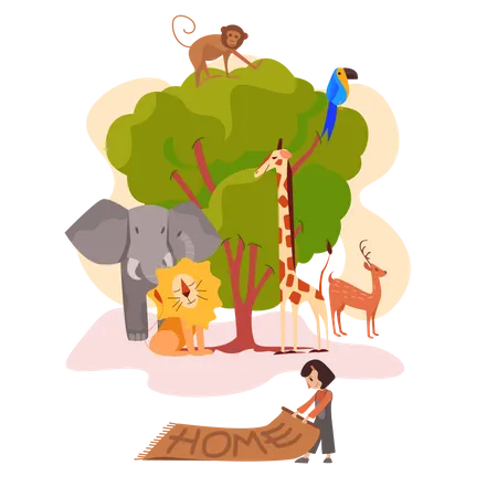 Free Save the animals  Illustration