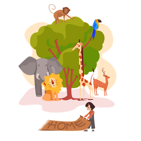 Free Save the animals  Illustration