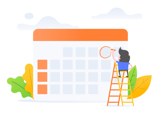 Free Schedule management  Illustration