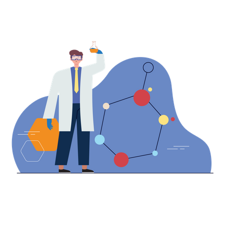 Free Scientist experimenting on coronavirus  Illustration