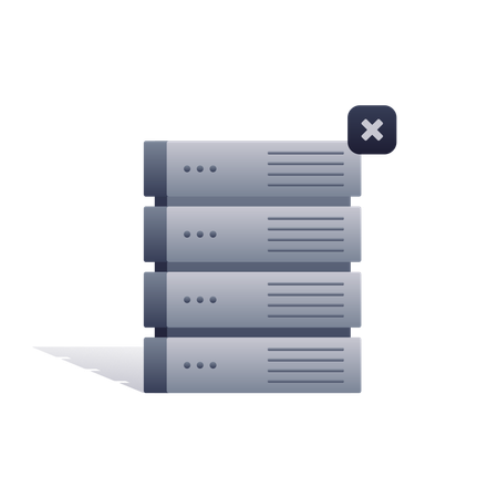 Free Server Error  Illustration