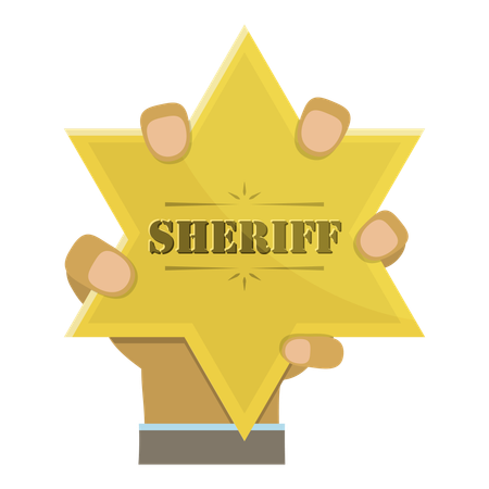 Free Sheriff badge  Illustration