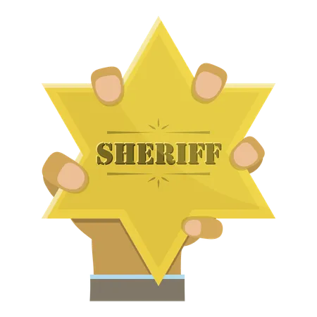 Free Sheriff badge  Illustration