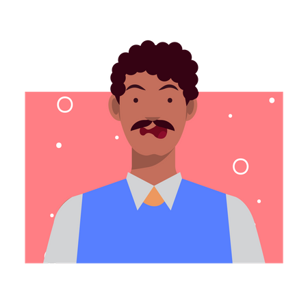 Free Shocked man  Illustration
