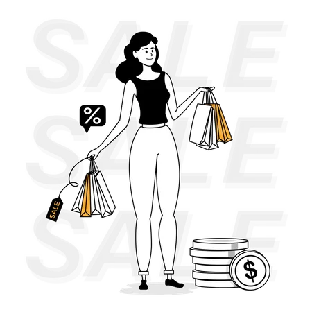 Free Shopping Sale Illustration