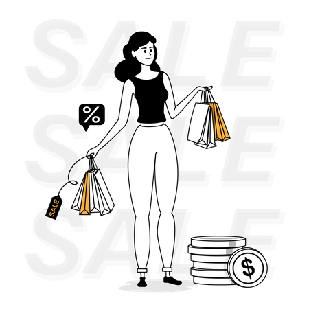 Free Shopping Sale  Illustration