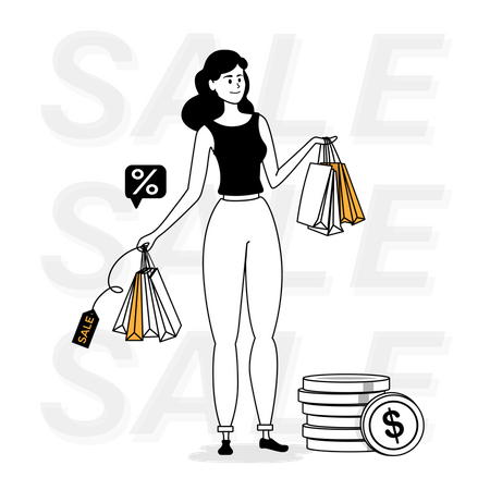 Free Vente d'achats  Illustration