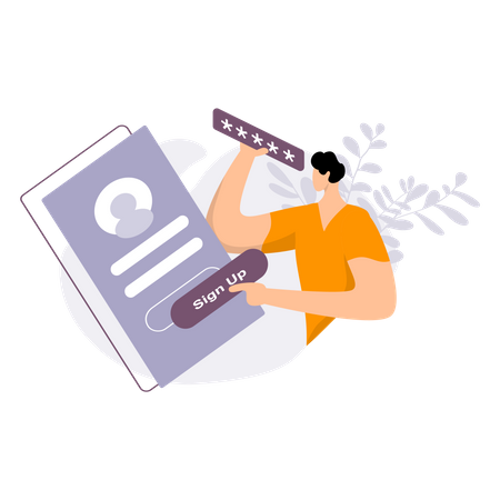 Free Sign Up form  Illustration