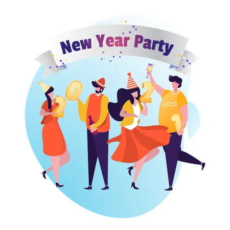 Free Silvesterparty  Illustration