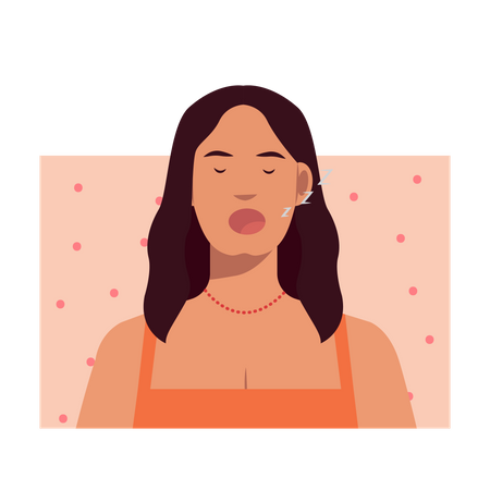 Free Sleepy female  Illustration