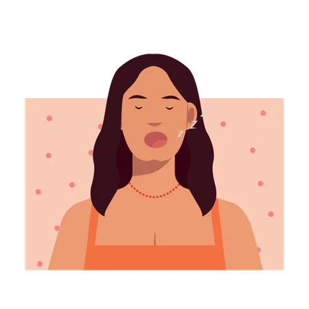 Free Sleepy female  Illustration