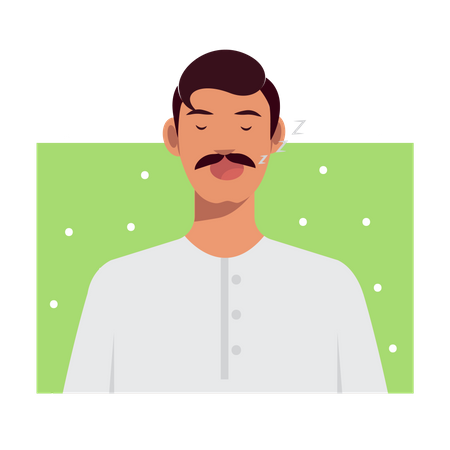 Free Sleepy man  Illustration