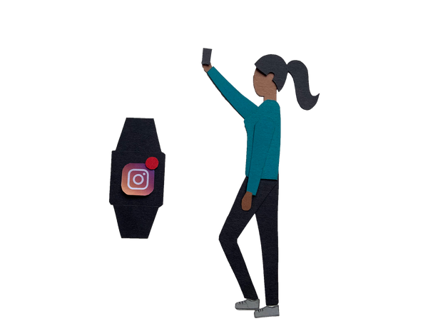 Free Smart watch sync with mobile  Illustration