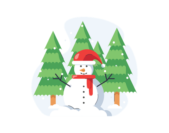 Free Snowman  Illustration