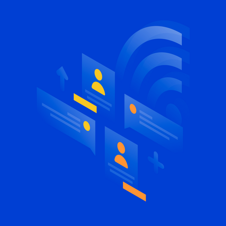 Free Social connection - wifi Illustration