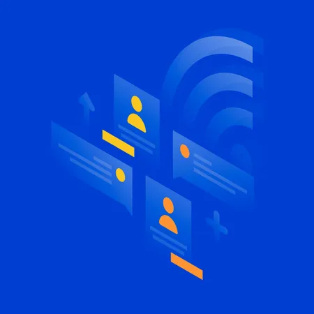 Free Social connection - wifi  Illustration