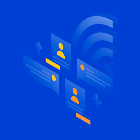 Free Social connection - wifi  Illustration