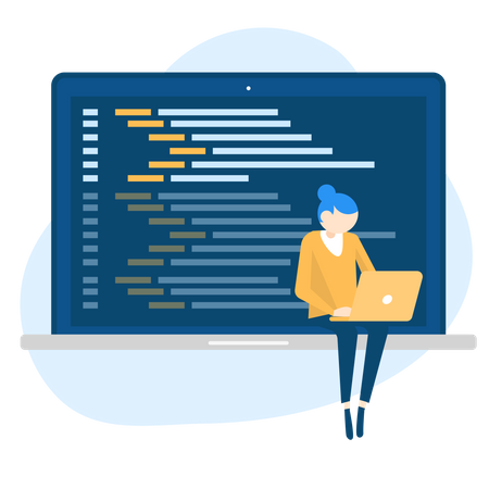 Free Software engineer  Illustration