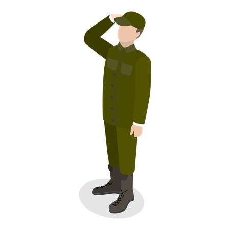 Free Soldat en uniforme  Illustration