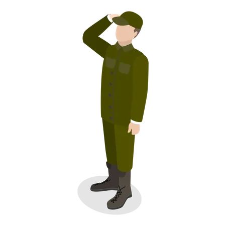 Free Soldier in Uniform  Illustration