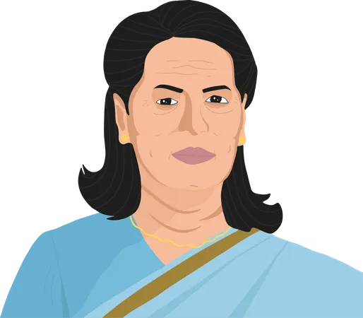 Free Sonia Gandhi  Illustration