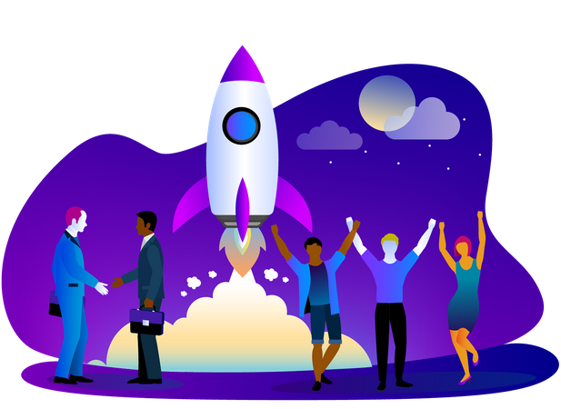 Free Startup launch  Illustration