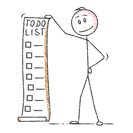 Free Stickman with todo list  Illustration