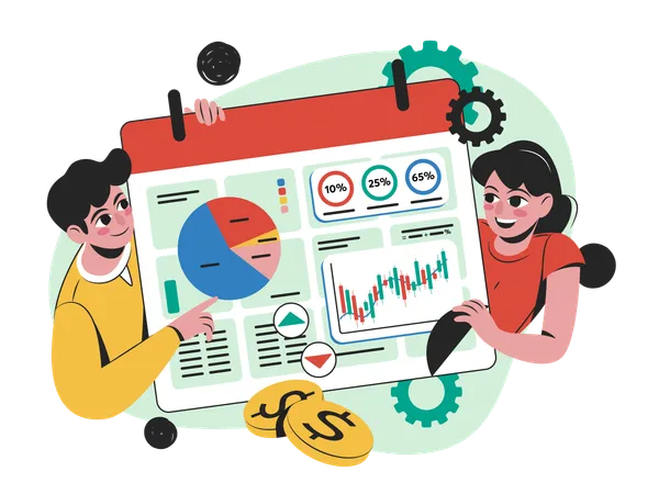 Free Stock Market analysis  Illustration