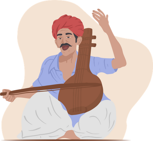 Free Street Musician  Illustration