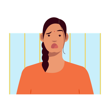 Free Stressed female  Illustration