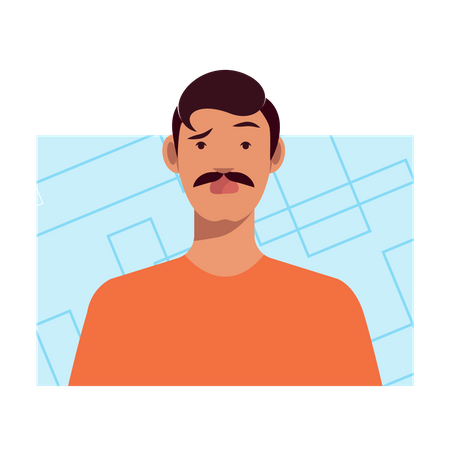 Free Stressed man  Illustration