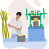 illustrations for juice seller