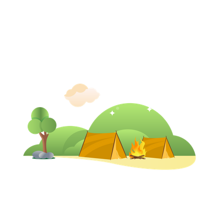 Free Summer camp Illustration